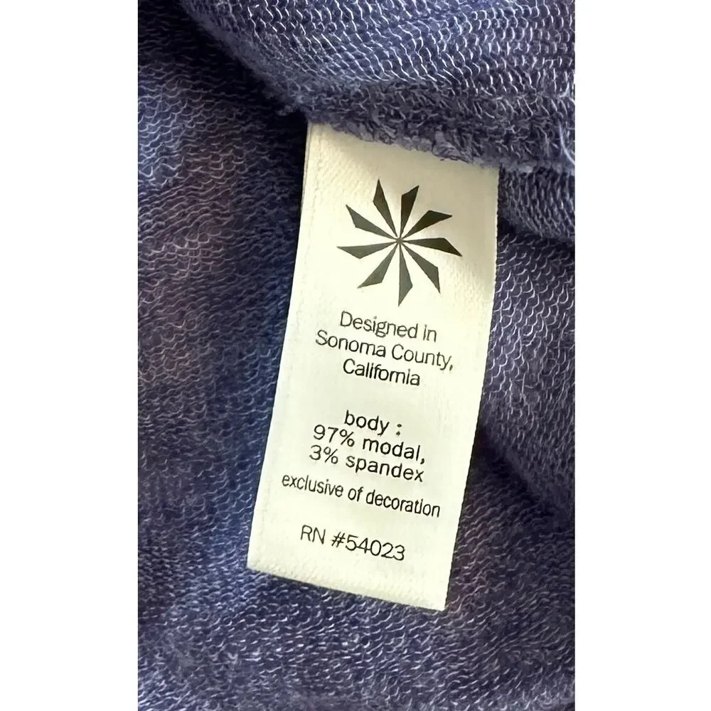 Athleta Purple Modal Blend Hooded Pullover Thumbhole Top Size M Soft Cozy Lounge